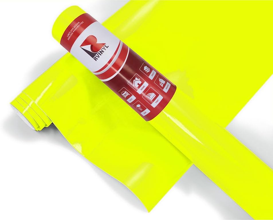 3M 1080 Series Satin Neon Fluorescent Yellow Car Wrap Vinyl