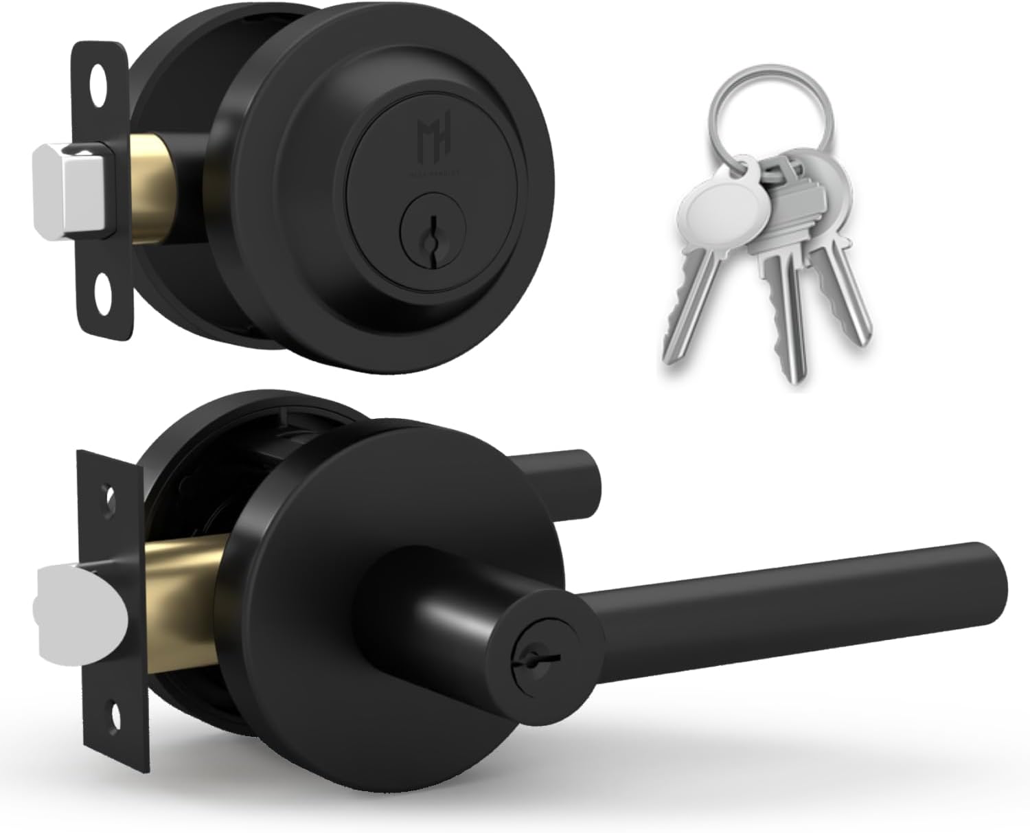 Mega Handles Ronn Combo Pack: Heavy Duty Entry Lever Lock Set
