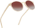 Stylish DUCO Polarized Sunglasses for Women with Retro Round Design