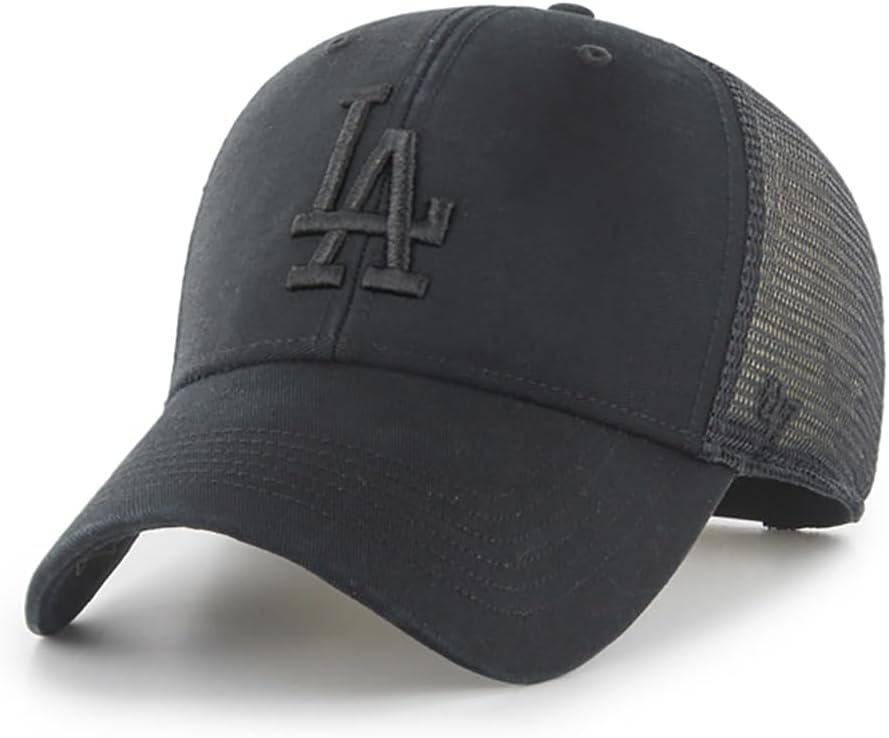 47 Brand MLB Unisex Black Team Logo Trucker Cap for Adults