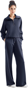 SUUKSESS Women 2 Piece Lounge Matching Set Wide Leg (Style QPBY)