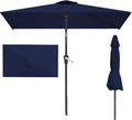 6.5 ft x 10 ft Rectangular Patio Umbrella - Large Shade for 6-8