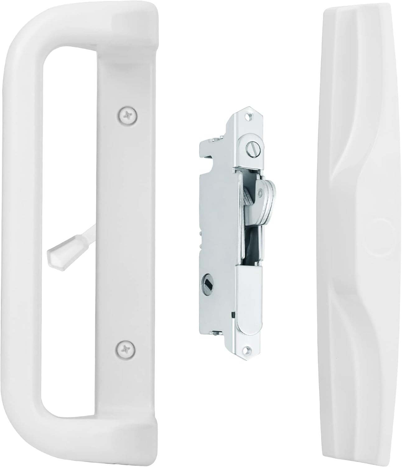 House Guard White Patio Door Handle Set for Replacement Doors