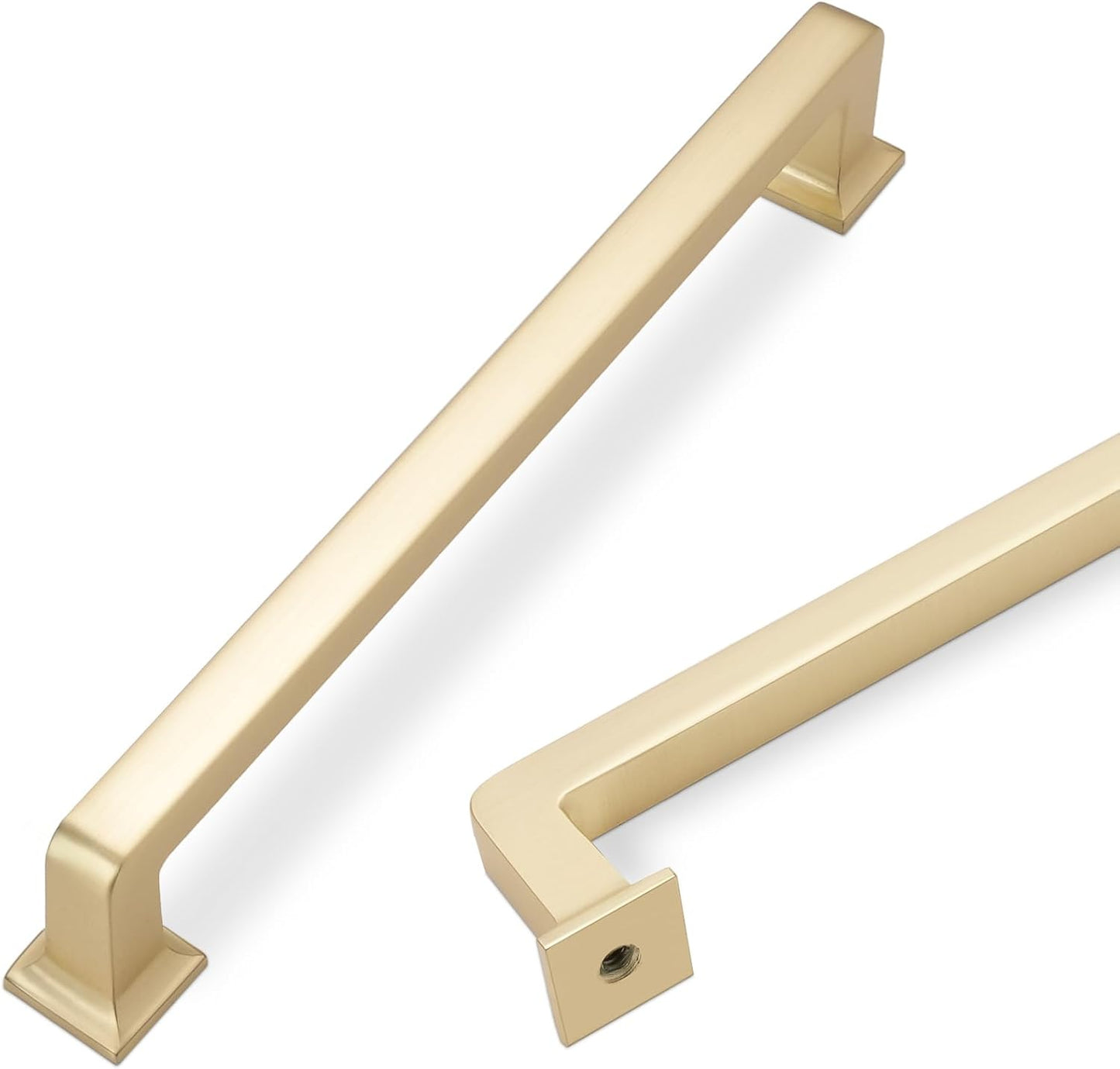 COTYKILEY 10 Pack 6-1/4 Inch Brushed Brass Cabinet Handles