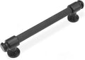 3.75in (96mm) Black Knurled Cabinet Handles 10 Pack - Solid Kitchen