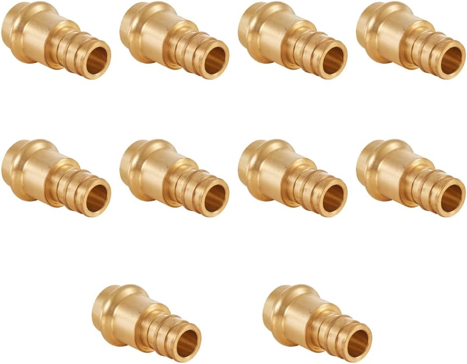 Pack of 10 1/2 inch Copper Press X 1/2 inch PEX-A Couplings