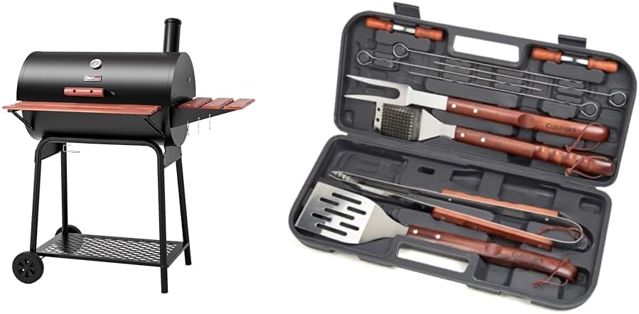 Royal Gourmet CC1830V 30 Barrel Charcoal Grill with Tool Set