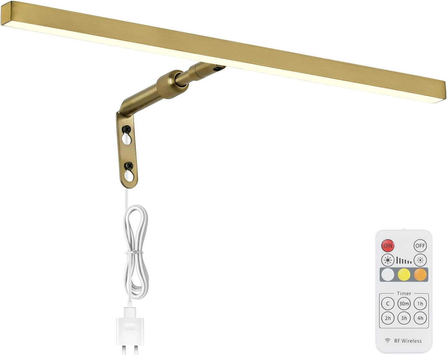 Brass Picture Lights for Paintings with Remote Control Features