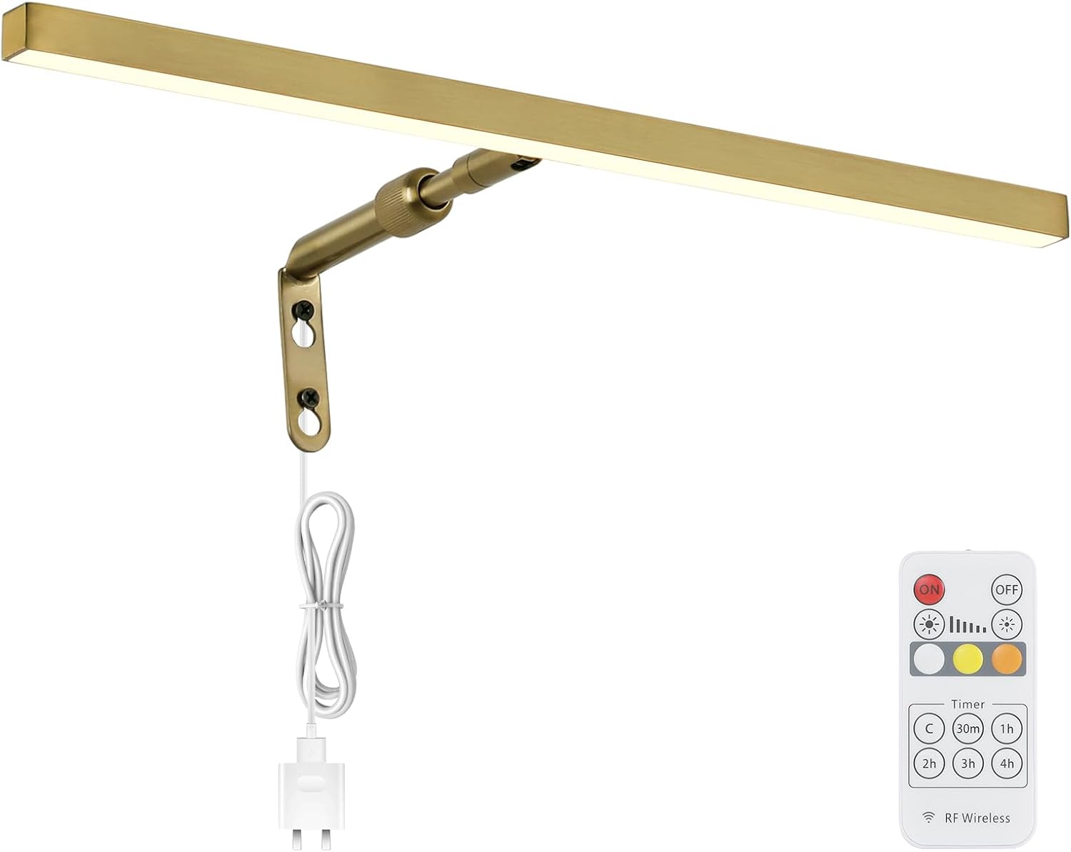 Brass Picture Lights for Paintings with Remote Control Features