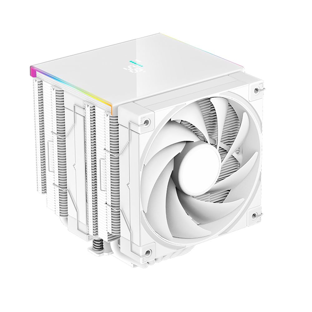 AK620 White Digital Display CPU Cooler with Dual-Tower Design