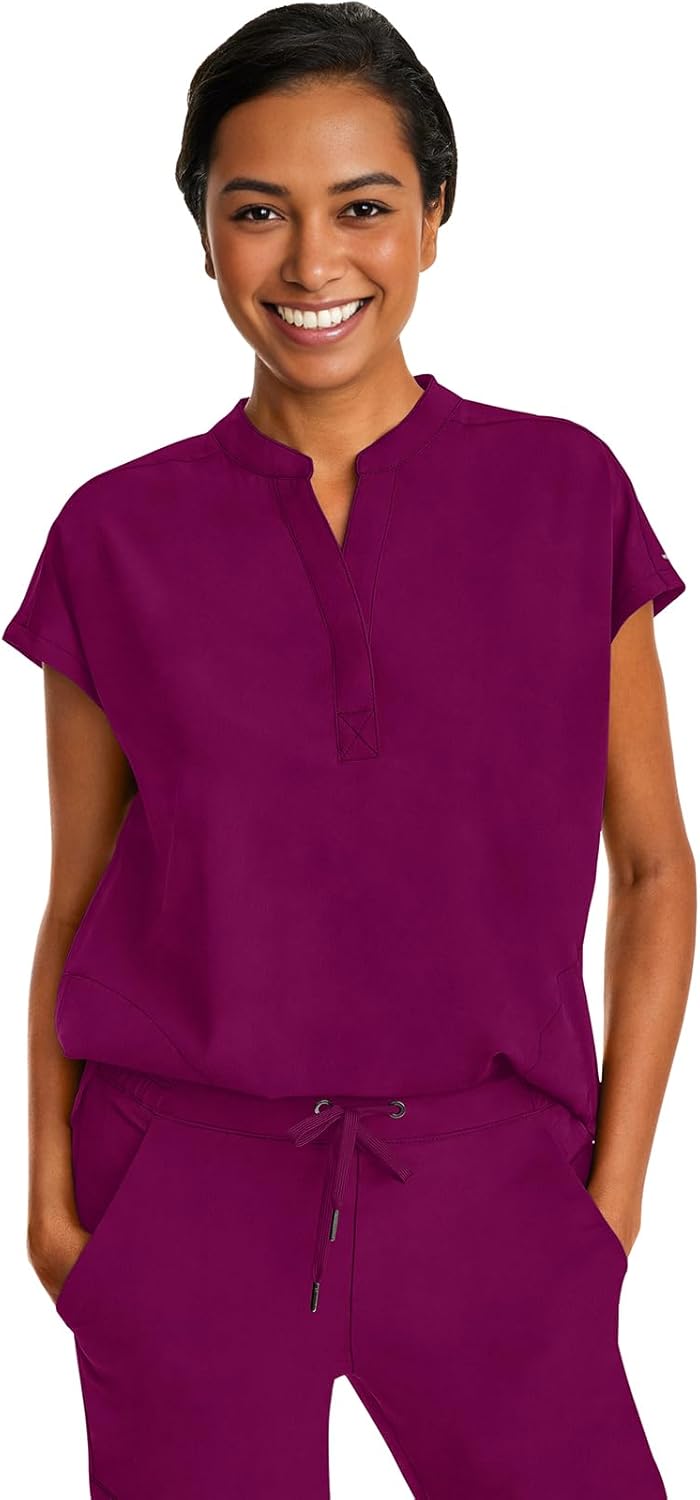 Healing Hands Women's Relaxed Fit Journey Scrub Top with Pockets