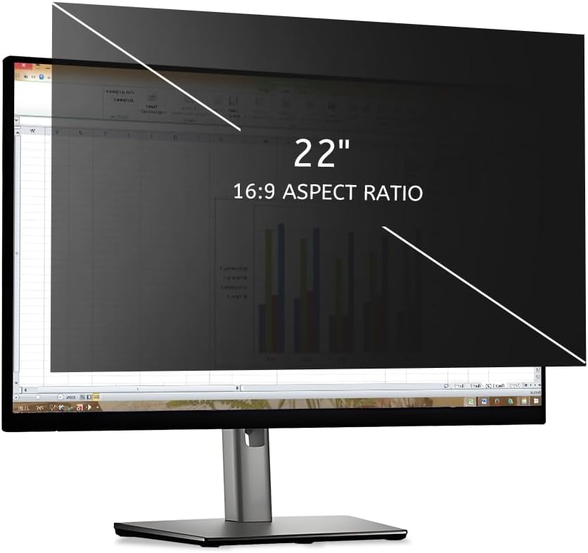 MOBDIK 22 Inch Monitor Privacy Screen Filter for Computer Use
