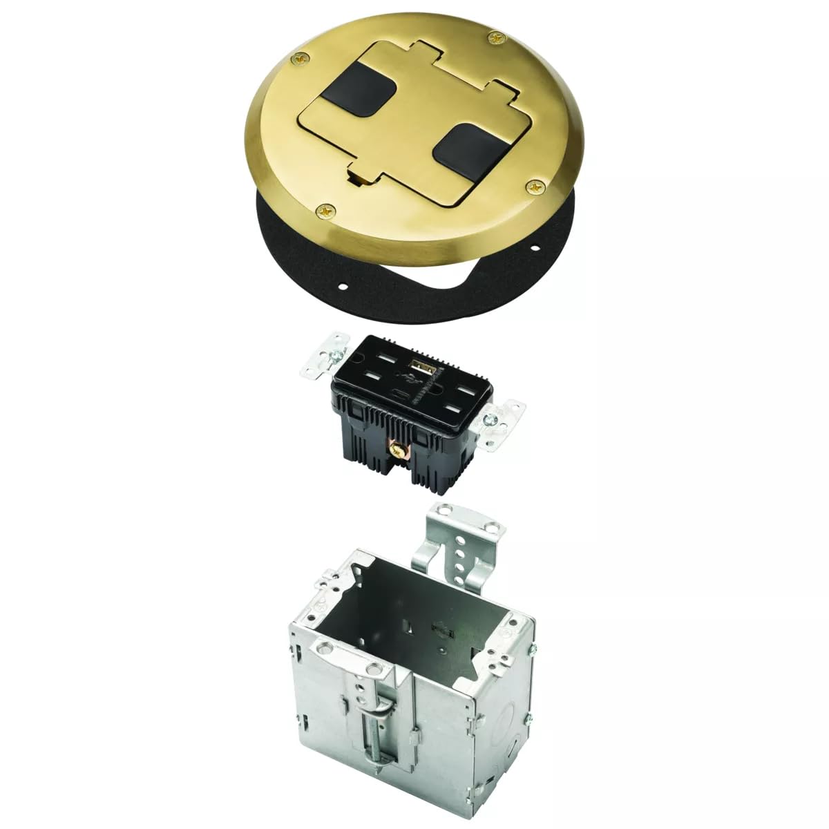 RACO Floor Box Kit with USB Ports for Safe Home Charging