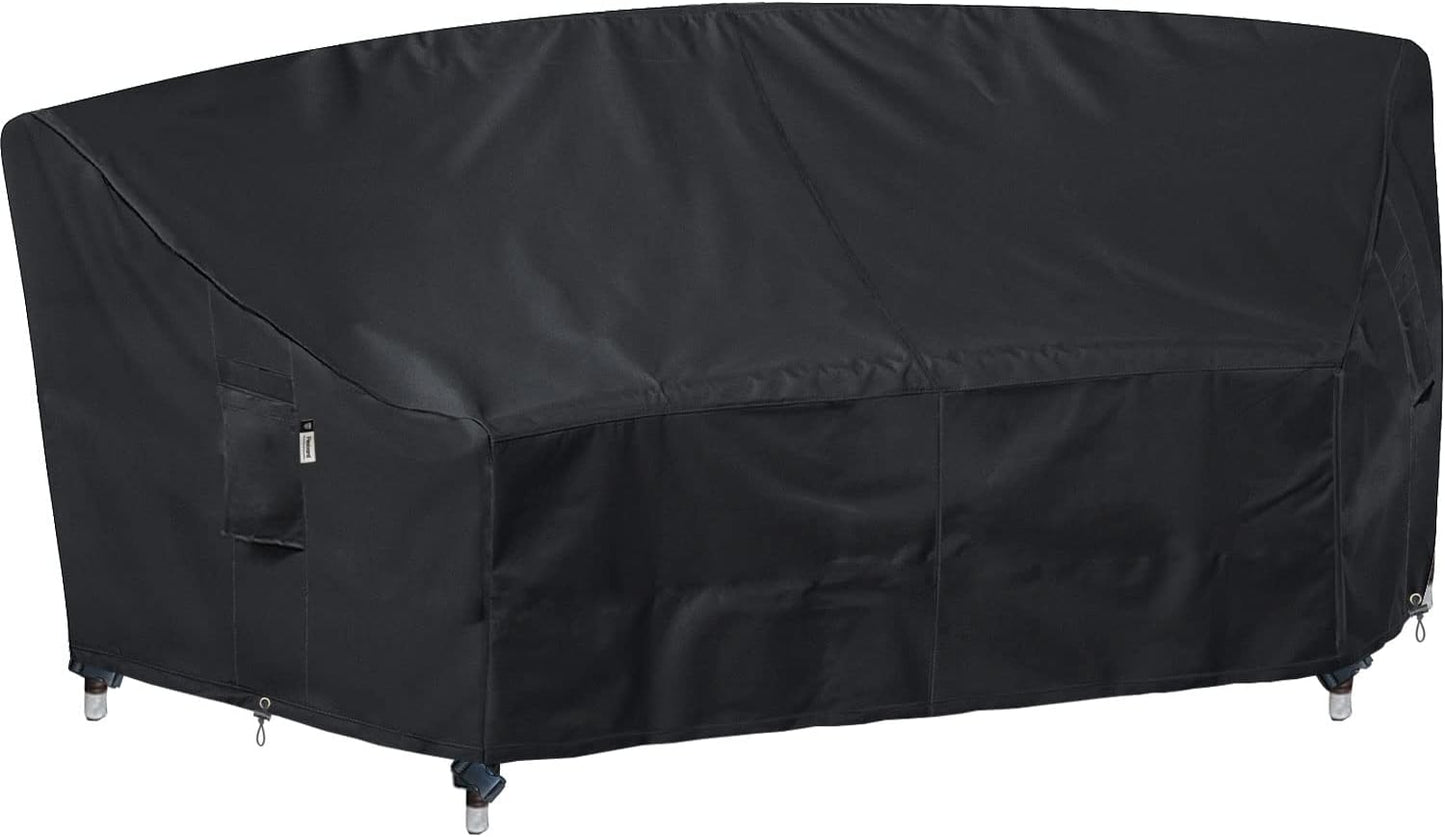Curved Patio Furniture Cover for Outdoor Sectional Sofa Protection
