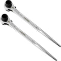 Ratcheting Podger Scaffold Wrench 19mm & 22mm - Durable Cr-V Tool