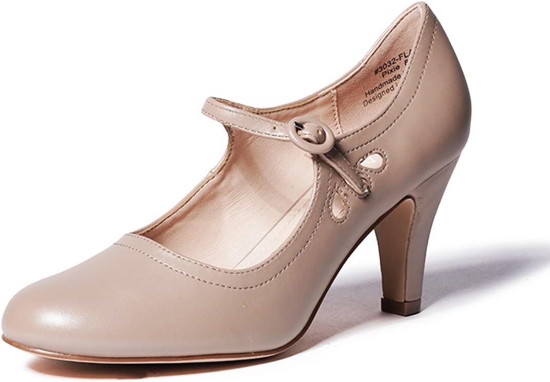 Pixie Mary Jane Shoes for Women - Retro Vintage Style Pumps