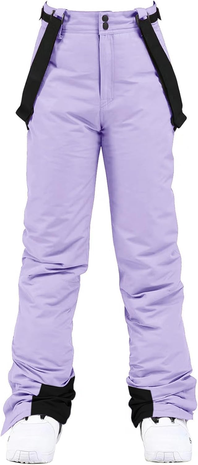 ALSOGO Insulated Snow Pants - Warm & Waterproof Bibs