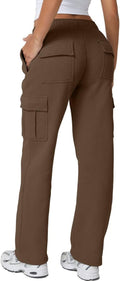 Lightweight women's medium waist baggy sweatpants by QINSEN