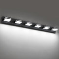48in Matte Black LED Bathroom Vanity Light - Cool White