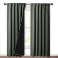 NICETOWN 100% Blackout Curtains for Living Room - Dark Mallard 2