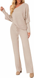 Linsery Women 2 Piece Sweater Sets High Neck Sweatsuit - Cozy Chic
