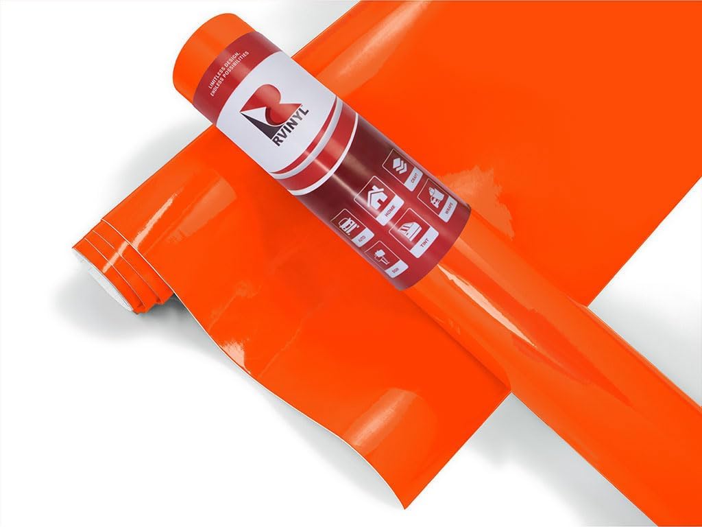3M 1080 VCW17074 Satin Neon Fluorescent Orange Vinyl Wrap Film