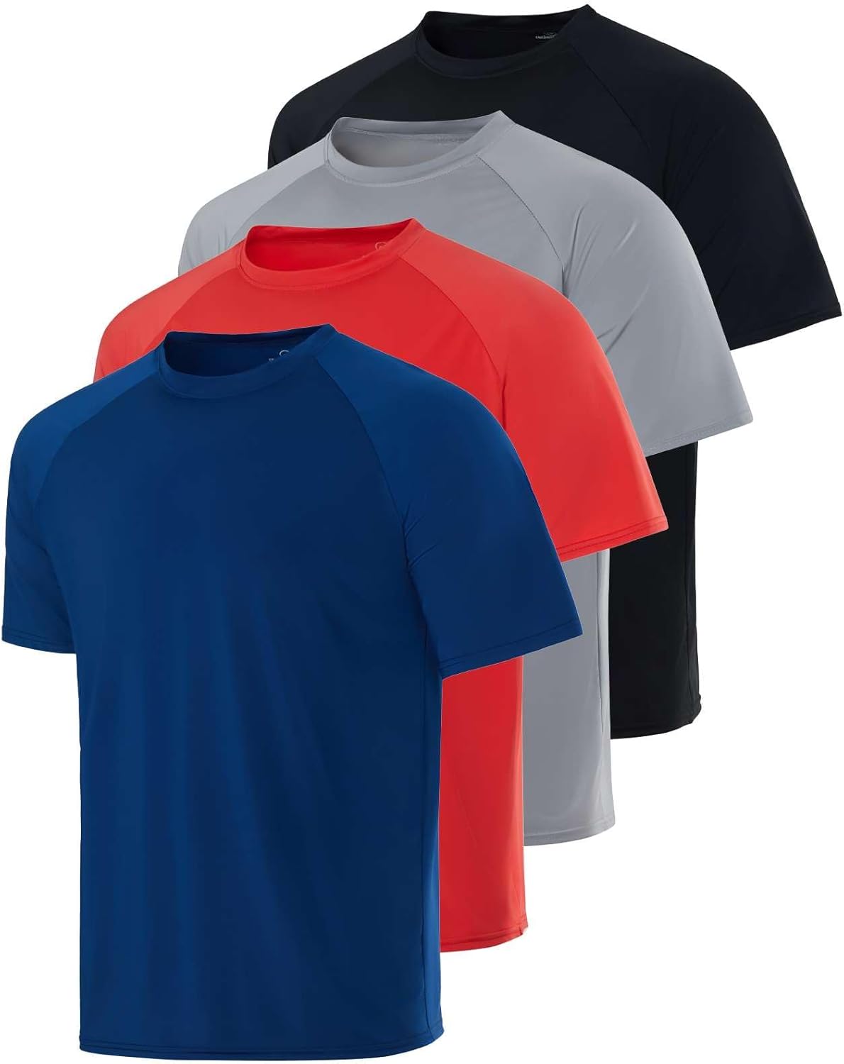 Mens Short Sleeve Rash Guard Shirt with UPF 50+ Sun Protection