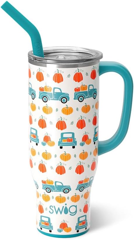 Swig Life 30oz Mega Mug - Insulated Tumbler with Handle & Straw