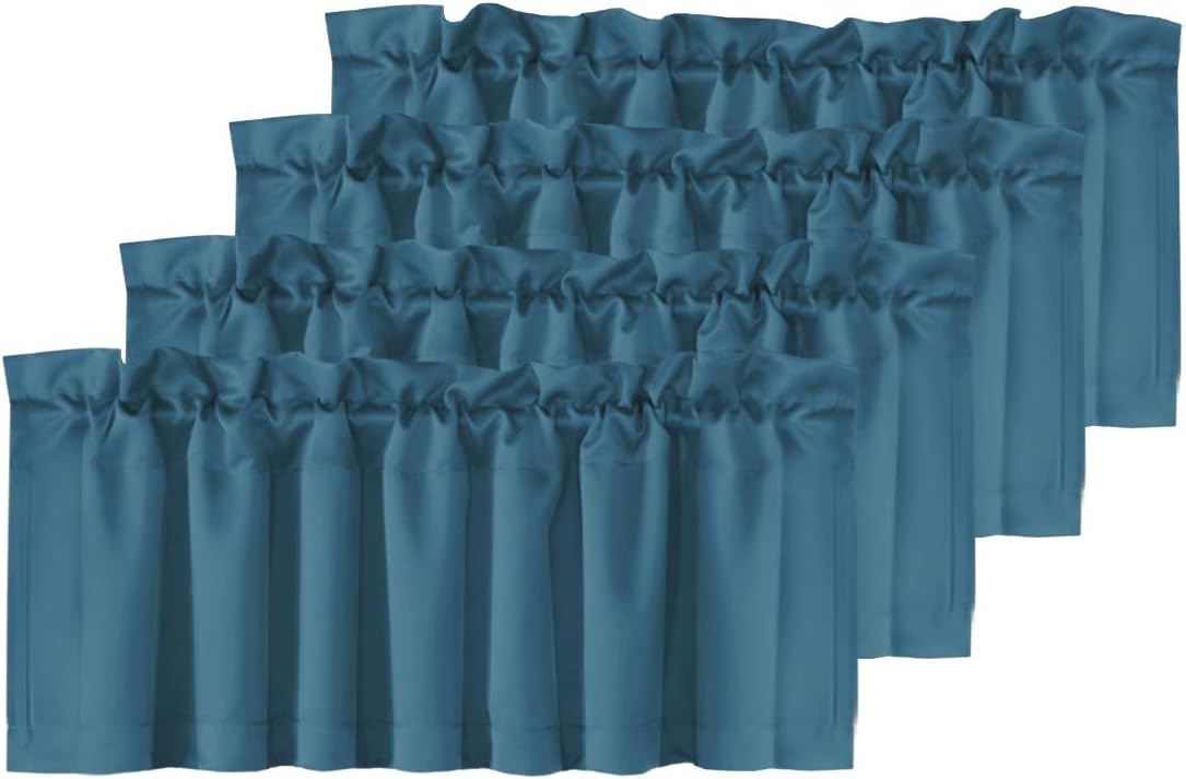 H.VERSAILTEX Blackout Valances for Windows in Dark Teal