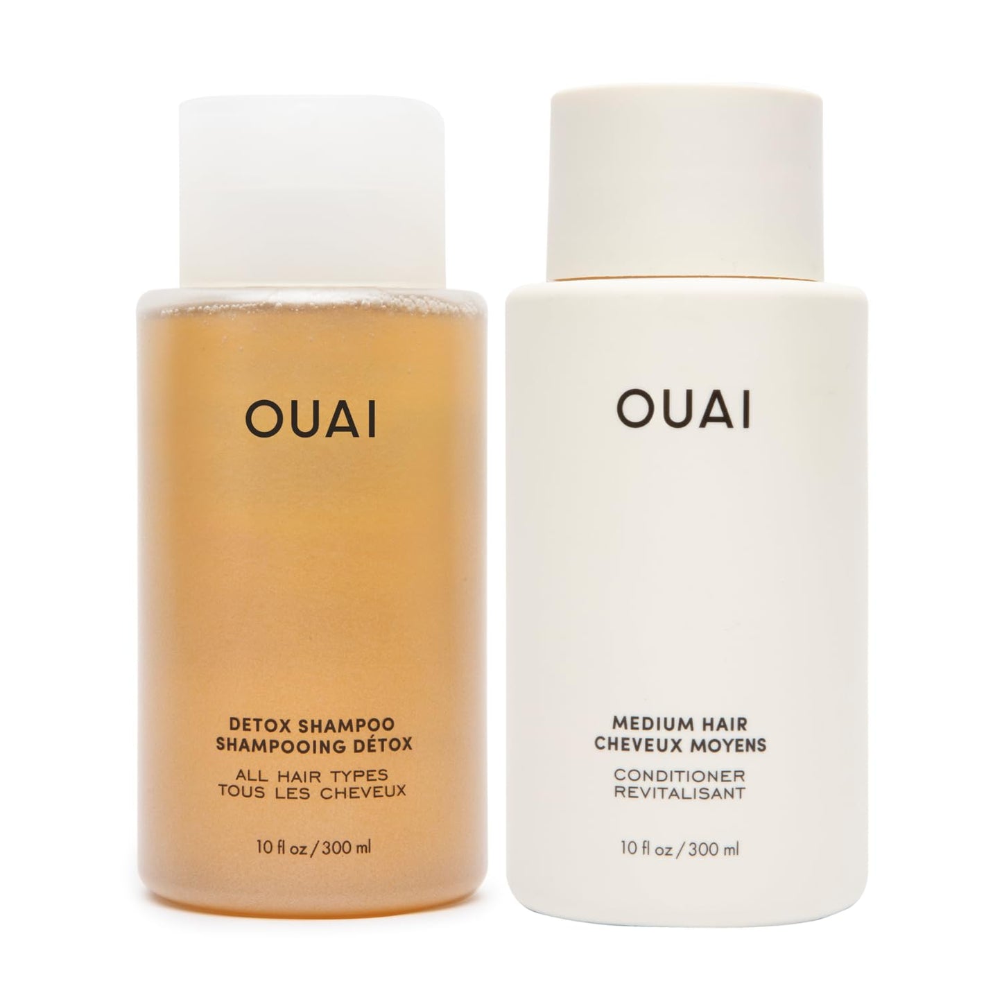OUAI Detox Shampoo & Medium Hair Conditioner Bundle for Fresh Hair