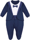 Lilax Baby Boy Gentleman Tuxedo Footie Christmas Holiday Outfit