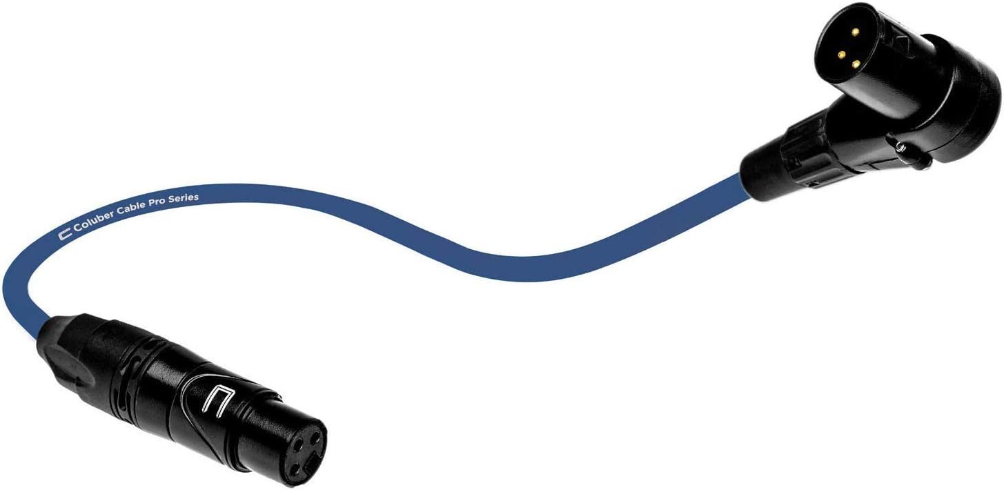 Balanced XLR Cable Right Angle Male to Straight Female 100 Feet