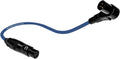 Balanced XLR Cable Right Angle Male to Straight Female - 200 ft Blue
