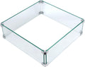 Fire Pit Wind Guard 17.5 Square Tempered Glass Windshield - Windproof