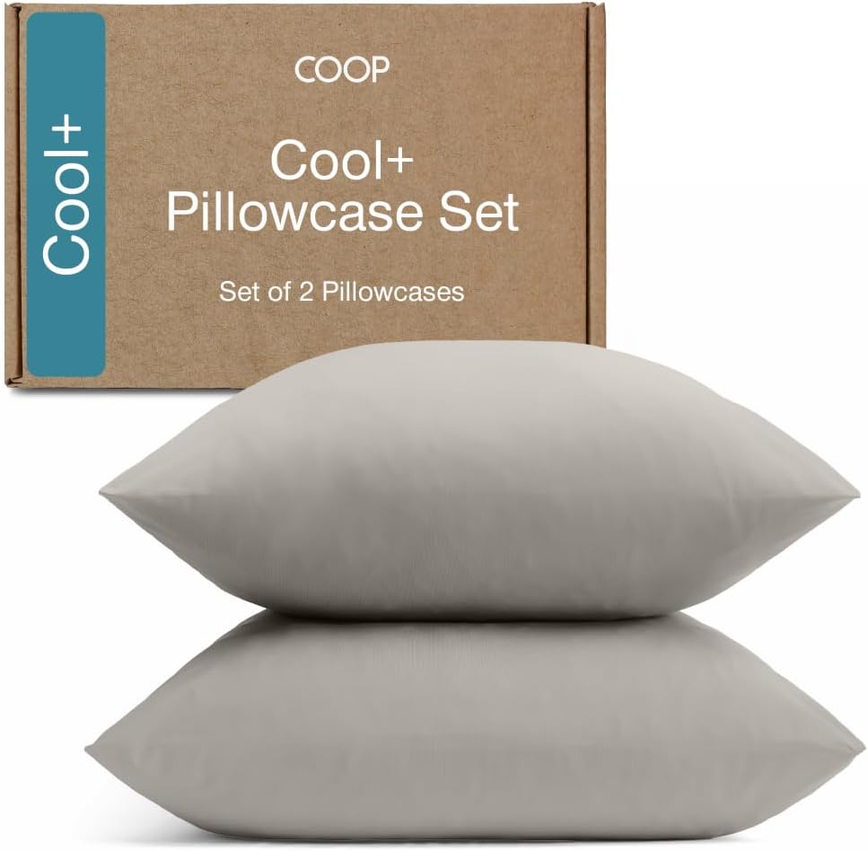Cool+ Cooling Pillow Case Set of 2 for Luxurious Sleep Comfort