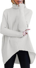 Oversized Turtleneck Batwing Sweater Tunic - Cozy Casual Fall Wear