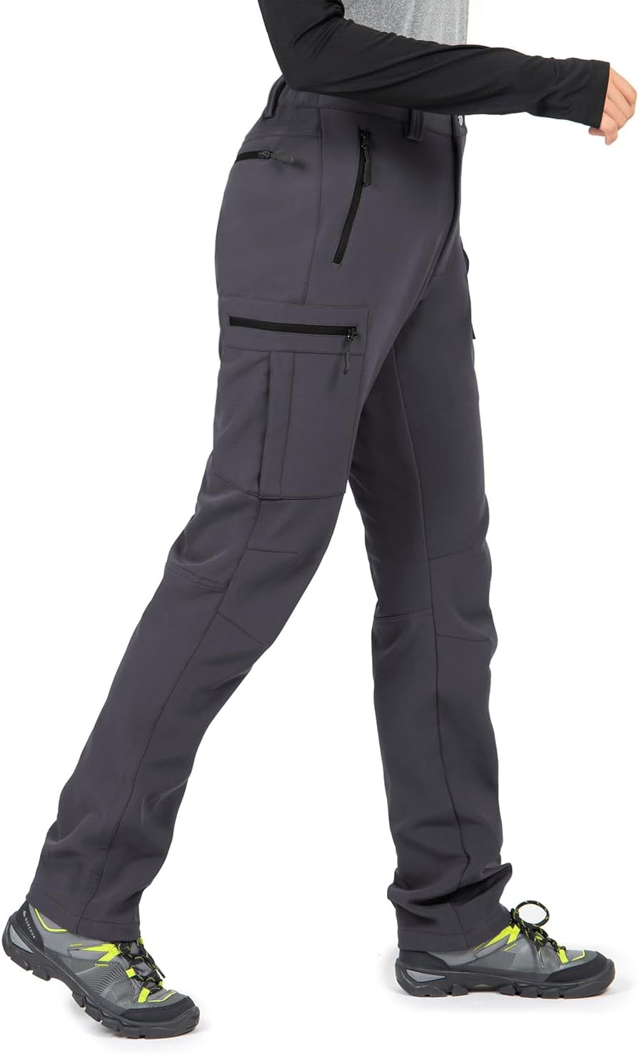 Wespornow Women's Fleece Lined Hiking Pants for Winter Activities