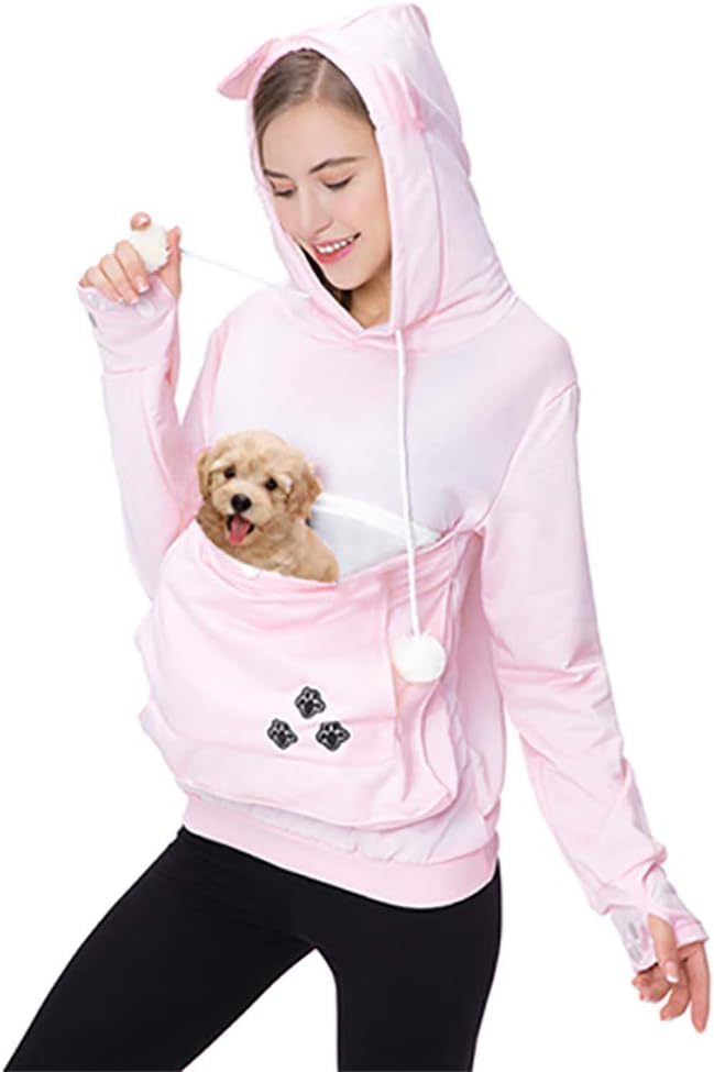 Cozy Pet Carrier Hoodie for Women, Plus Size