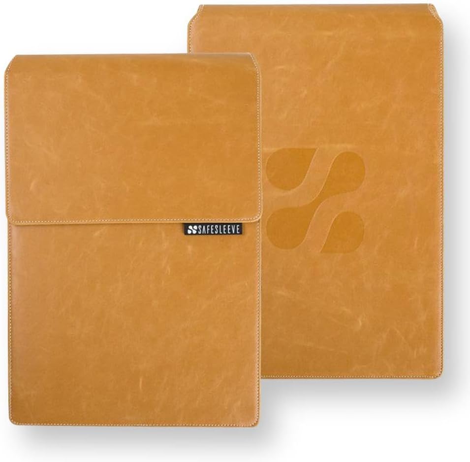 SafeSleeve EMF Protection Laptop Case: Block EMF & Shield Heat (Tan)