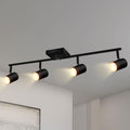 BoostArea 4-Light Track Lighting Kit - Modern Black Ceiling Spotlights