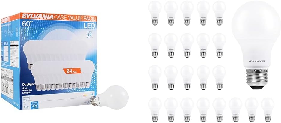 Sylvania LED Light Bulb 24 Pack for Bright Daylight Illumination