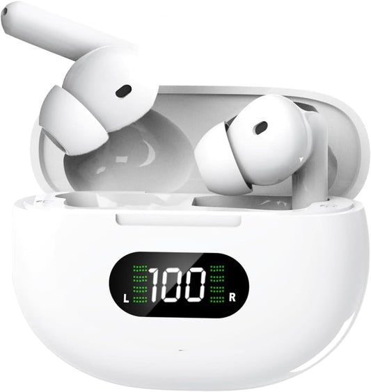 Waterproof Bluetooth Earbuds: 45h Playtime & Noise Cancelling