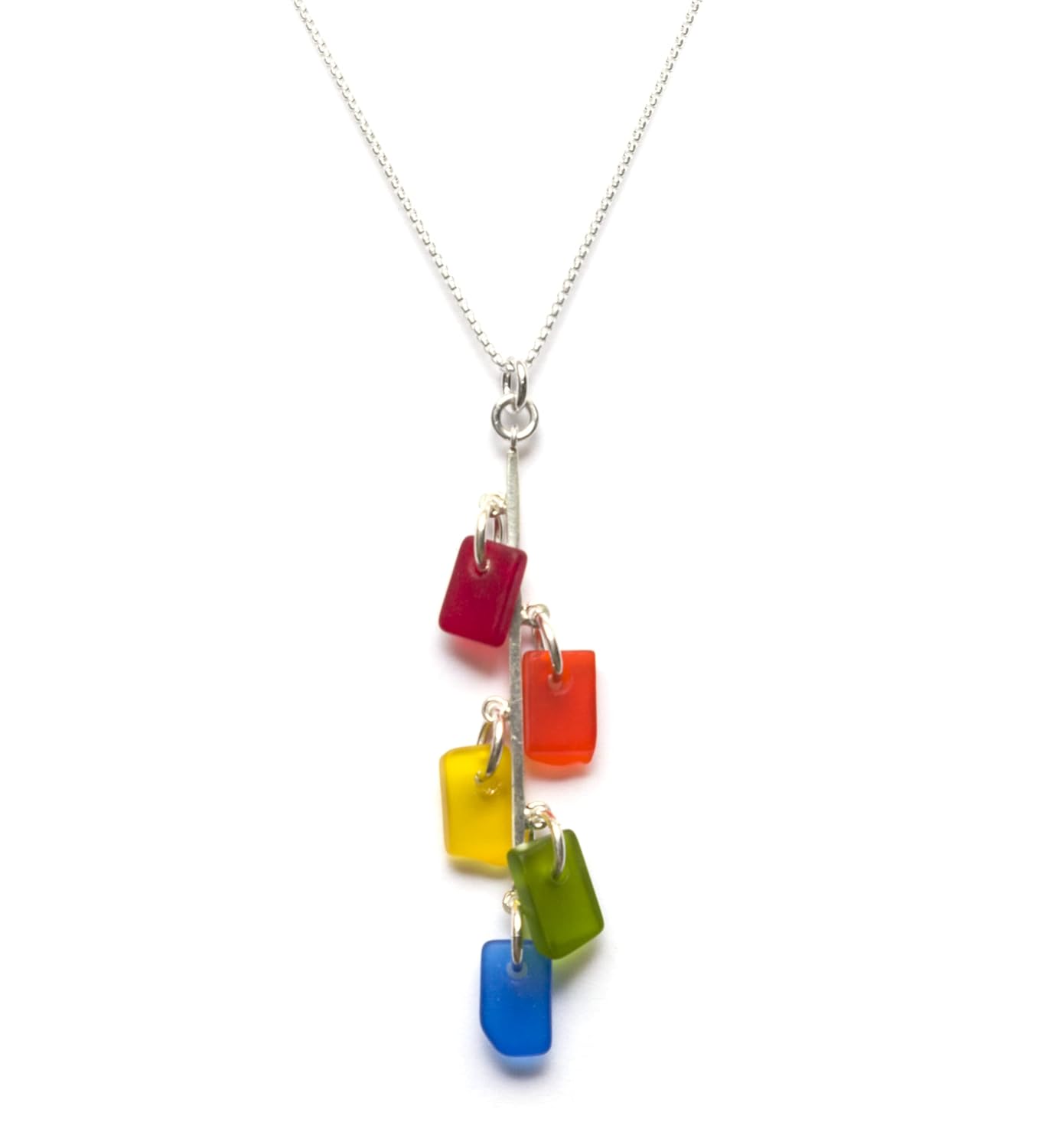 Sea Glass Avalon Pendant - Handmade Rainbow Jewelry for You