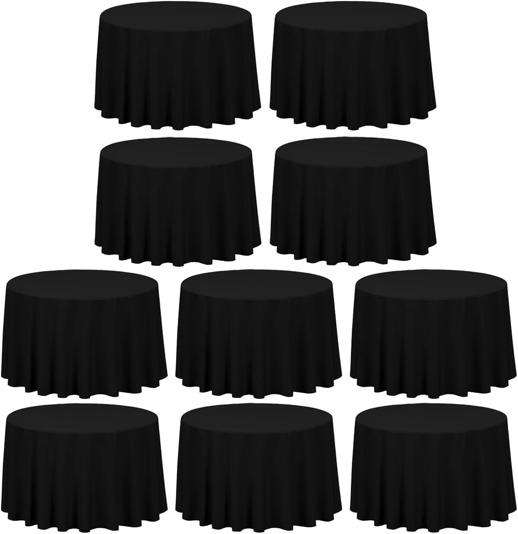 108 Inch Round Tablecloths for Weddings - Wrinkle Resistant Bulk