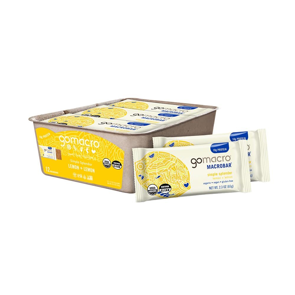 GoMacro MacroBar Organic Vegan Protein Bars - Lemon + Lemon Treat