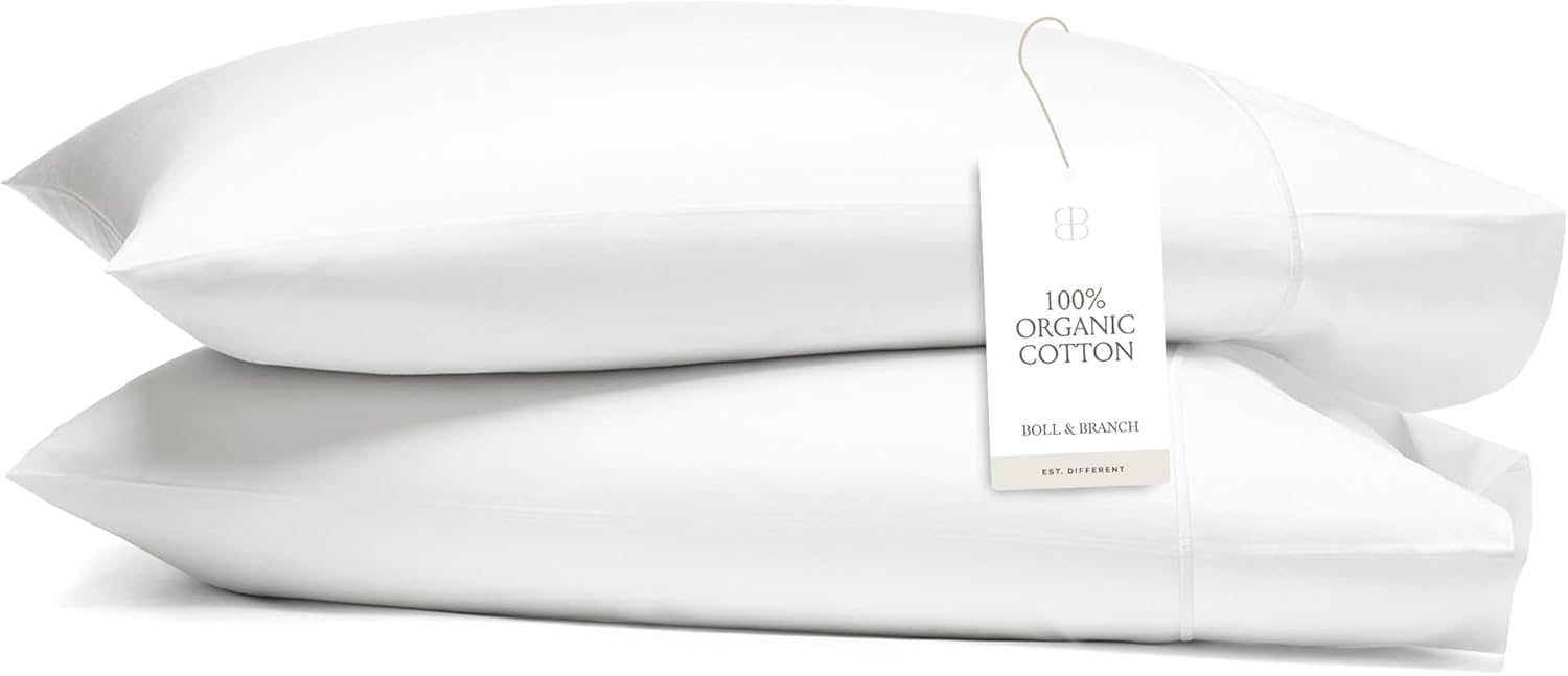 Boll & Branch Signature Hemmed Pillowcase Set - King, White