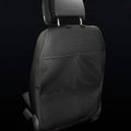 PU Leather Kick Mat 2 Pack Car Seat Back Protector - Black