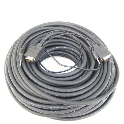 RiteAV SVGA Monitor Cable with 3.5mm Audio - 75 ft. Length