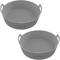 silicone air fryer liners reusable 9in 2 pcs - Heat Resistant Nonstick