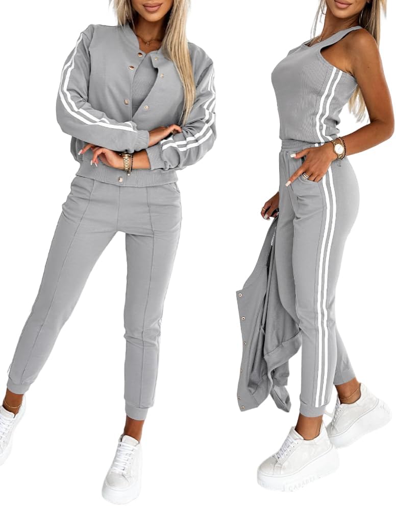 CHICME Women's Three Piece Outfits for Stylish Athleisure Wear